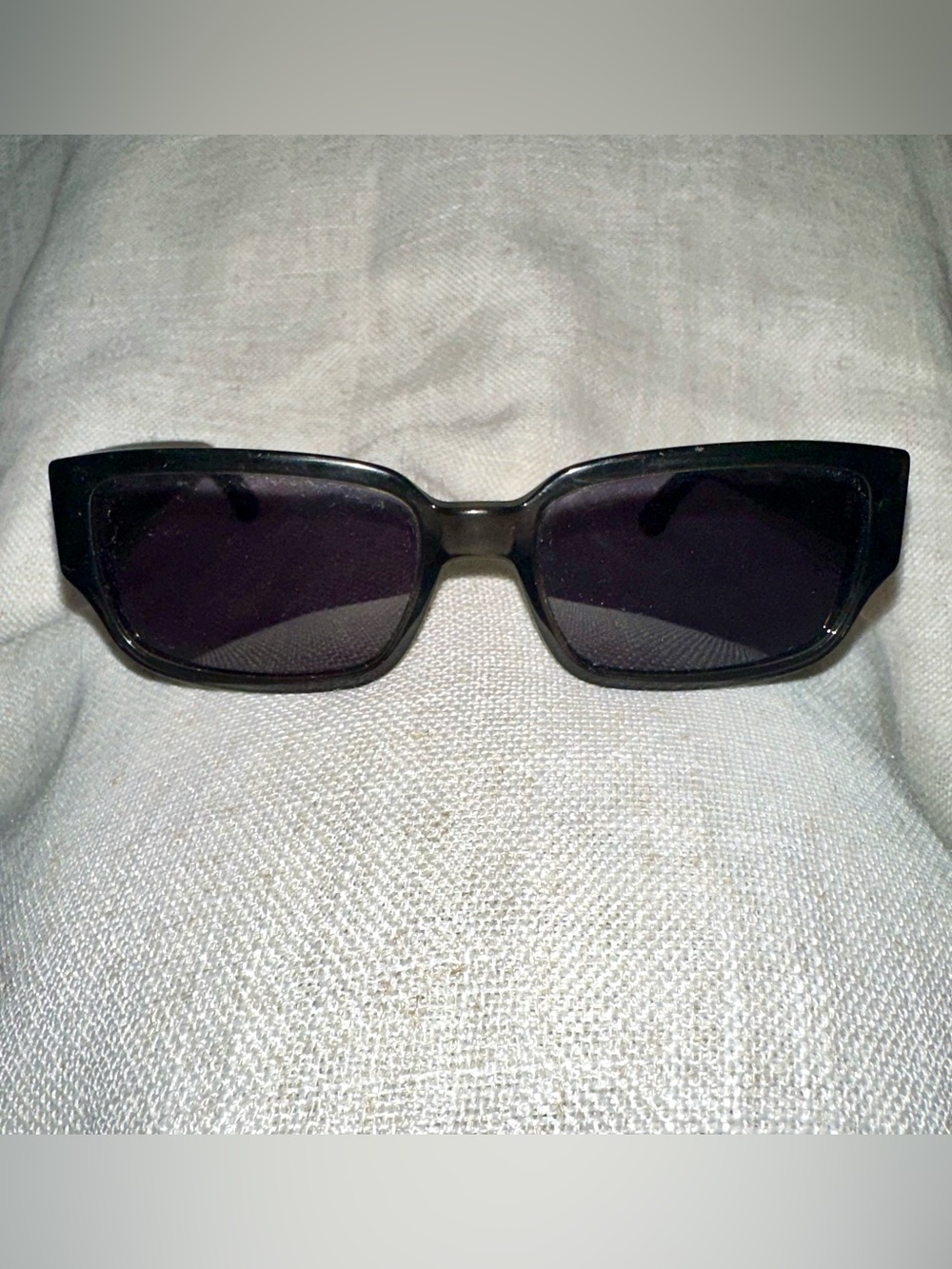 Vintage Y2K Ralph Lauren Black Rectangular Sunglasses RL Logo